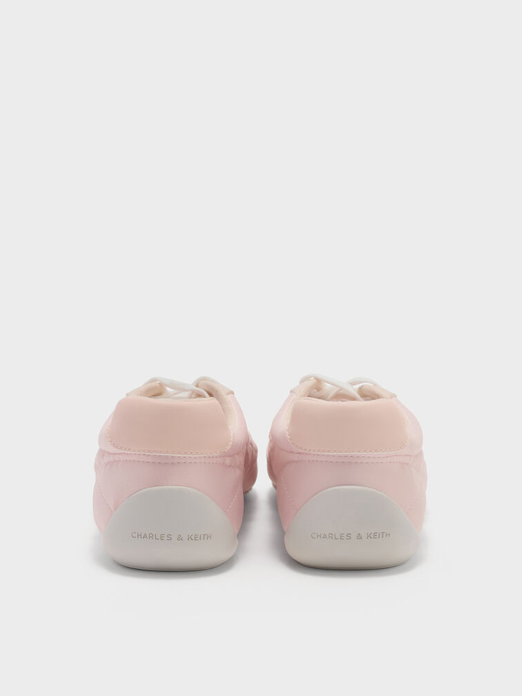 Gi&agrave;y sneakers cổ thấp mũi tr&ograve;n, Hồng, hi-res