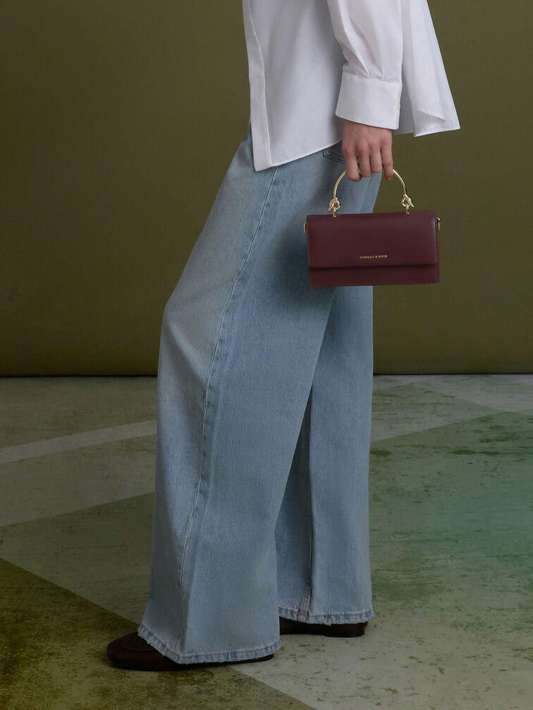 V&iacute; d&agrave;i phom chữ nhật Kristine, Wineberry Red, hi-res