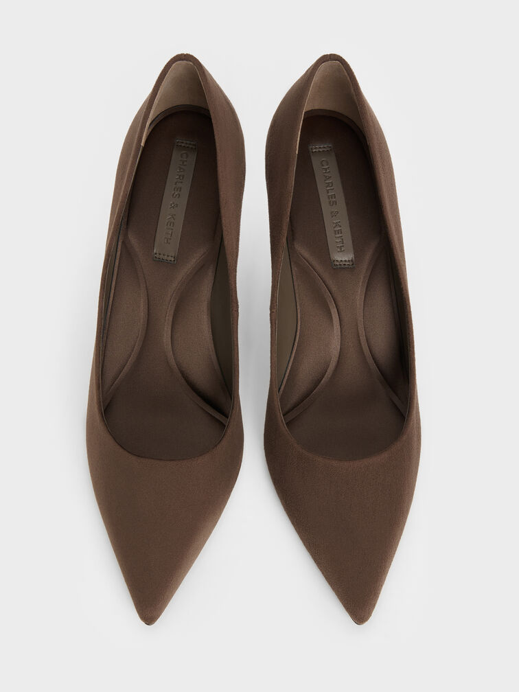 Gi&agrave;y cao g&oacute;t mũi nhọn Emmy, Dark Brown Textured, hi-res