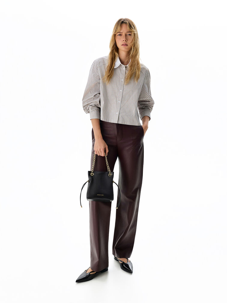 T&uacute;i đeo ch&eacute;o Arya Braided-Strap Double-Handle, Đen, hi-res