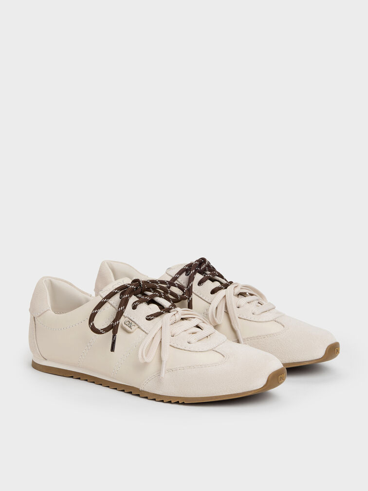 Jace Leather & Suede Sneakers, Chalk, hi-res