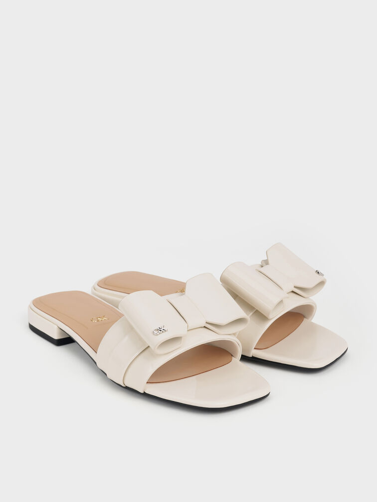 Giày sandals Lu Patent Leather, Phấn, hi-res