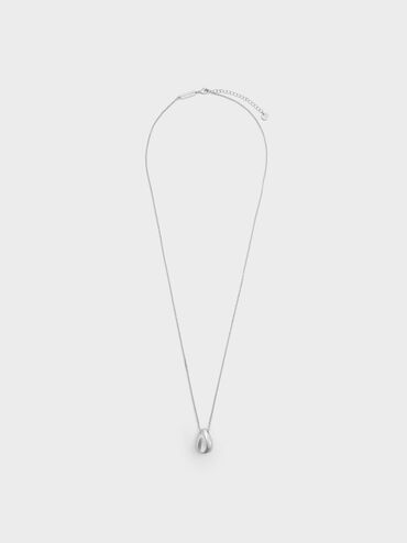 Donora Sculptural Pendant Necklace, Silver, hi-res