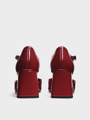 Gi&agrave;y sandals cao g&oacute;t Patricia Patent, Đỏ burgundy, hi-res