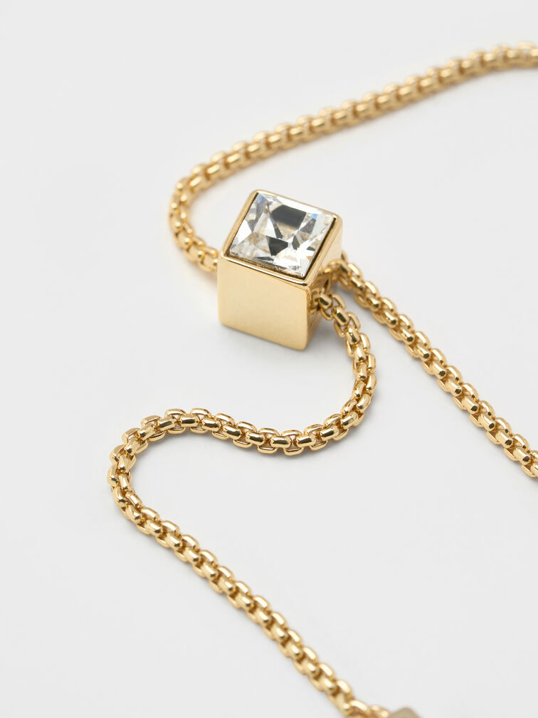 Quincy Crystal Chain Bracelet, Gold, hi-res