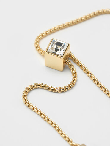 Quincy Crystal Chain Bracelet, Gold, hi-res
