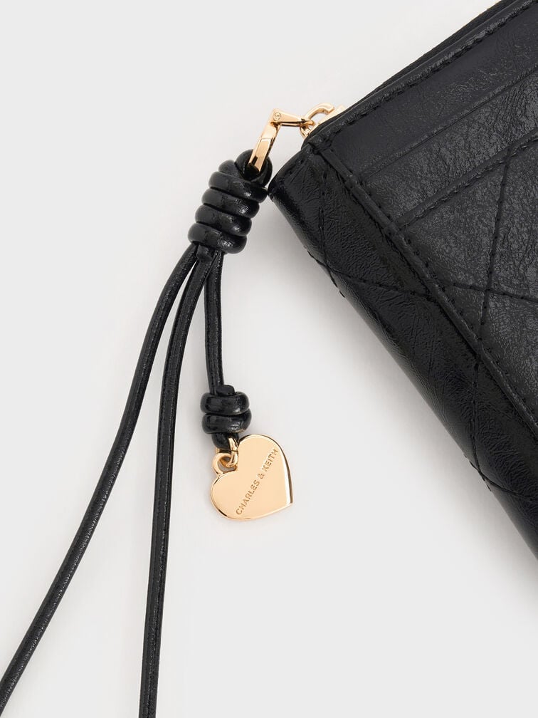 V&iacute; ngắn chần b&ocirc;ng Apfra, Đen, hi-res