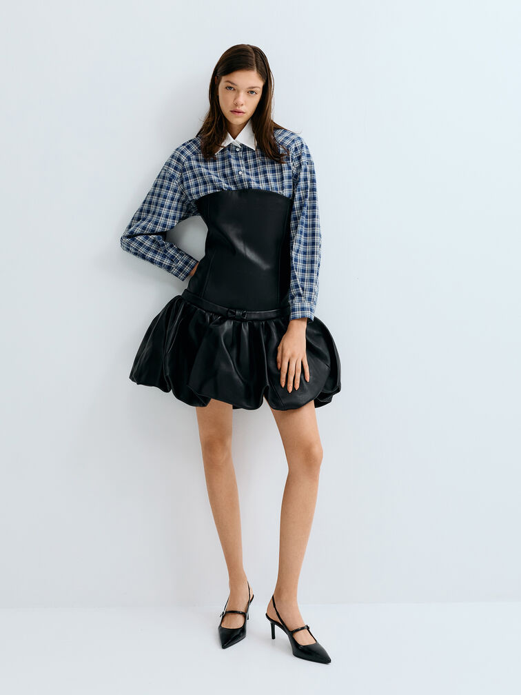 Gi&agrave;y sandals cao g&oacute;t mũi nhọn, Đen, hi-res