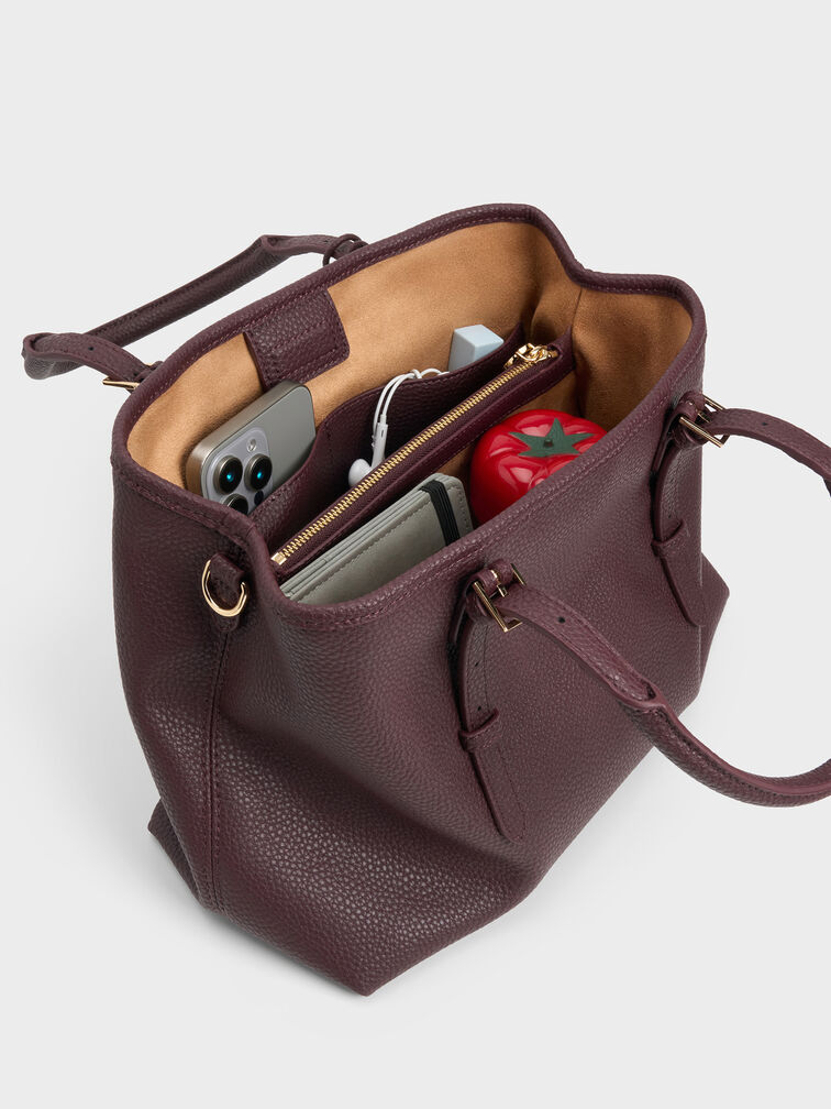 T&uacute;i tote h&igrave;nh thang Baral, Wineberry Red, hi-res