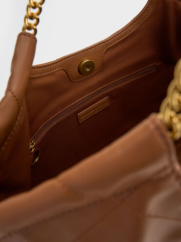 T&uacute;i tote quai x&iacute;ch Braided, Chocolate, hi-res