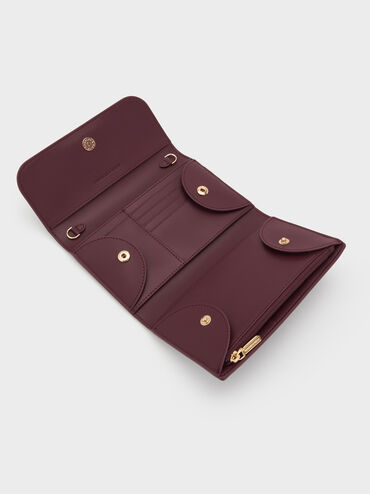 Ví dài nắp gập Octavia Front Flap, Wineberry Red, hi-res