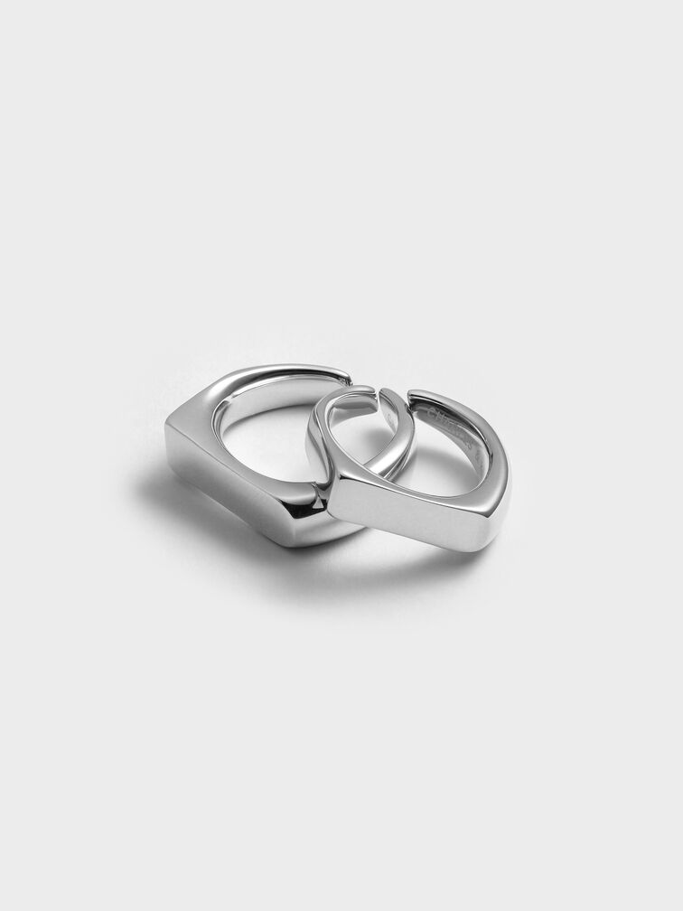 Gabine Sculptural Open Ring, Silver, hi-res
