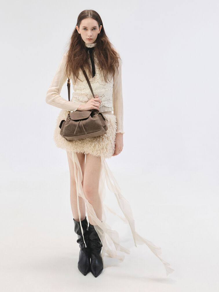 Noane Side-Pocket Bucket Bag, Stone Grey, hi-res