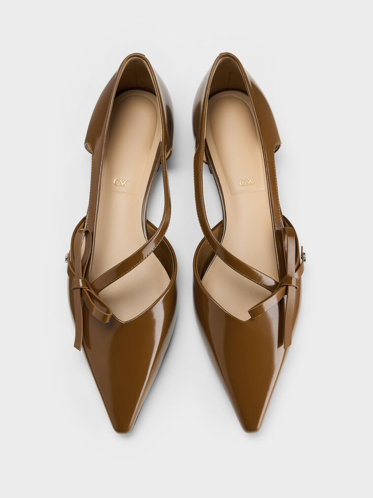 Gi&agrave;y đế bệt Anastasia Leather, N&acirc;u, hi-res