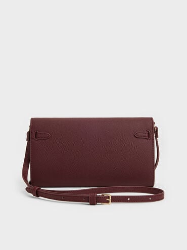 T&uacute;i đeo ch&eacute;o thắt d&acirc;y Tricha đỏ t&iacute;m, Wineberry Red, hi-res