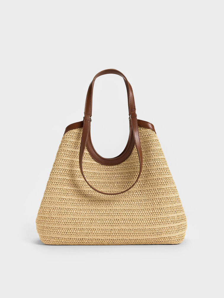 Ivette Raffia Woven Tote Bag, Multi, hi-res