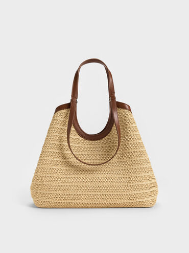 Ivette Raffia Woven Tote Bag, Multi, hi-res