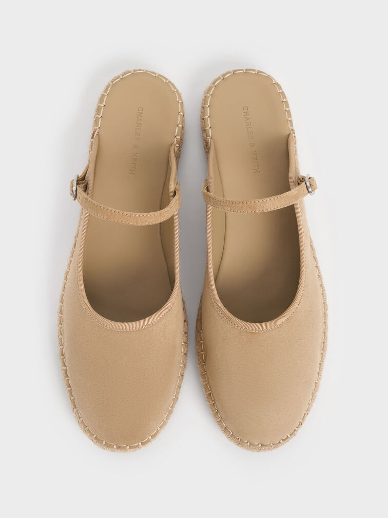 Gi&agrave;y mules đế bệt Bernadine Faux Suede, C&aacute;t, hi-res