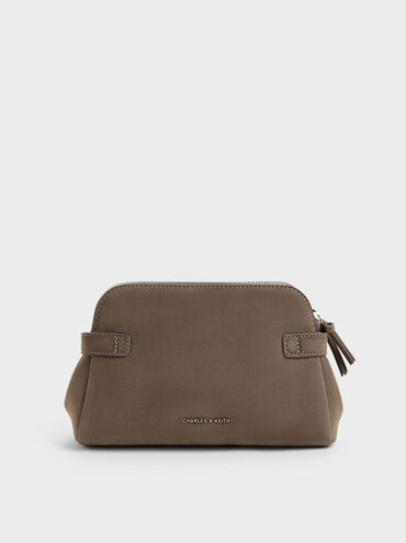 T&uacute;i đeo vai phối charm tr&aacute;i tim Nellie, Stone Grey, hi-res