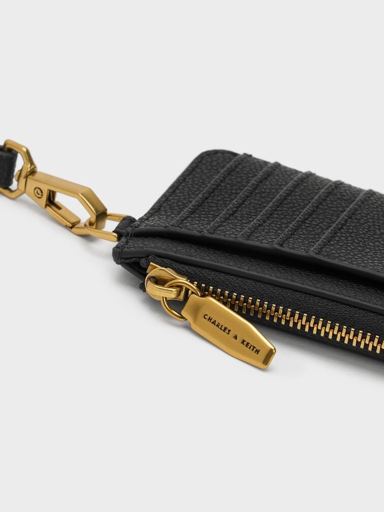 V&iacute; đựng thẻ nữ phom chữ nhật Multi Slot Wristlet, Đen, hi-res