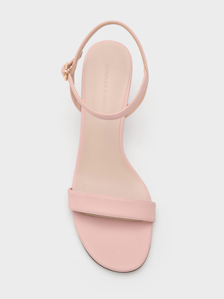 Gi&agrave;y sandals cao g&oacute;t Clear Trapeze, Hồng phấn, hi-res