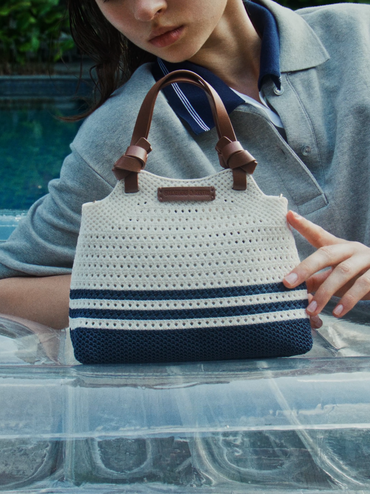 T&uacute;i tote h&igrave;nh thang Mini Ida Striped, Nhiều m&agrave;u, hi-res