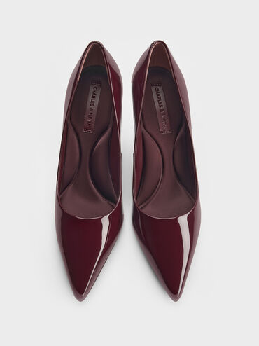 Gi&agrave;y cao g&oacute;t mũi nhọn Emmy Patent, Đỏ burgundy, hi-res
