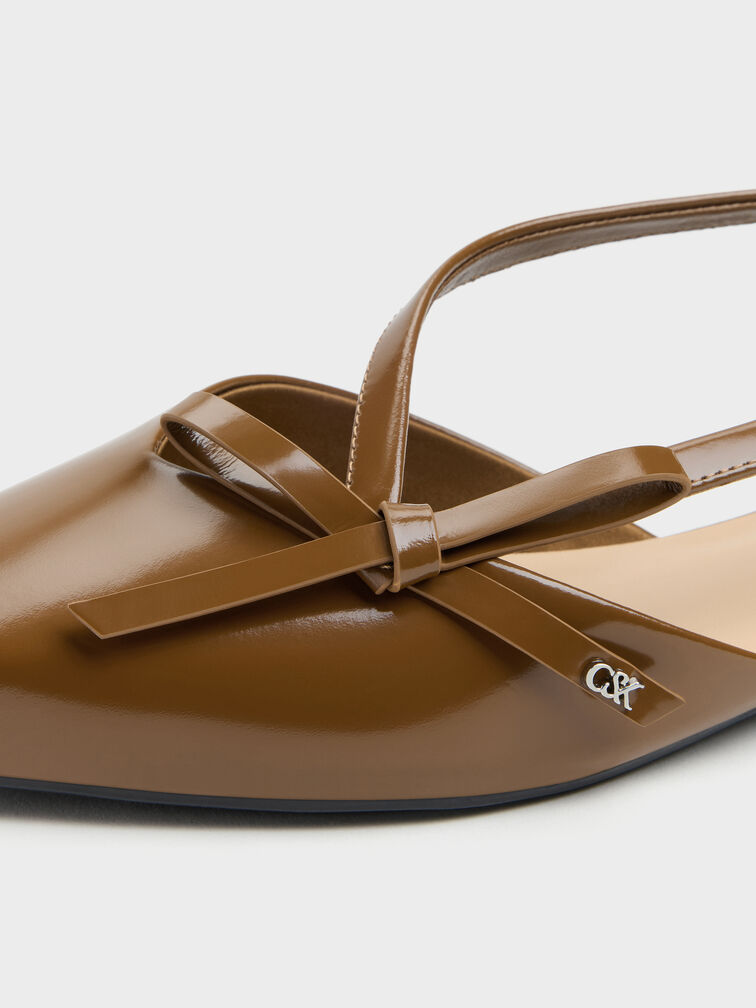 Gi&agrave;y đế bệt Anastasia Leather, N&acirc;u, hi-res