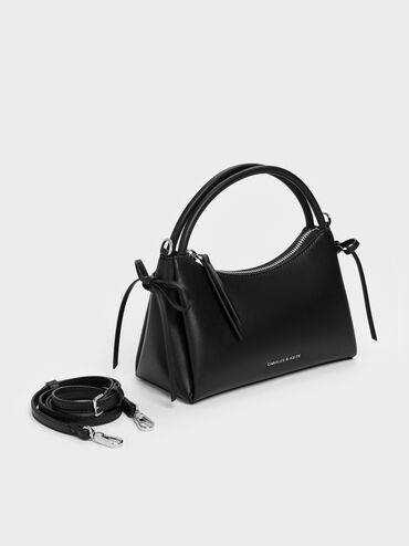 Hazel Bow Top Handle Bag, Noir, hi-res