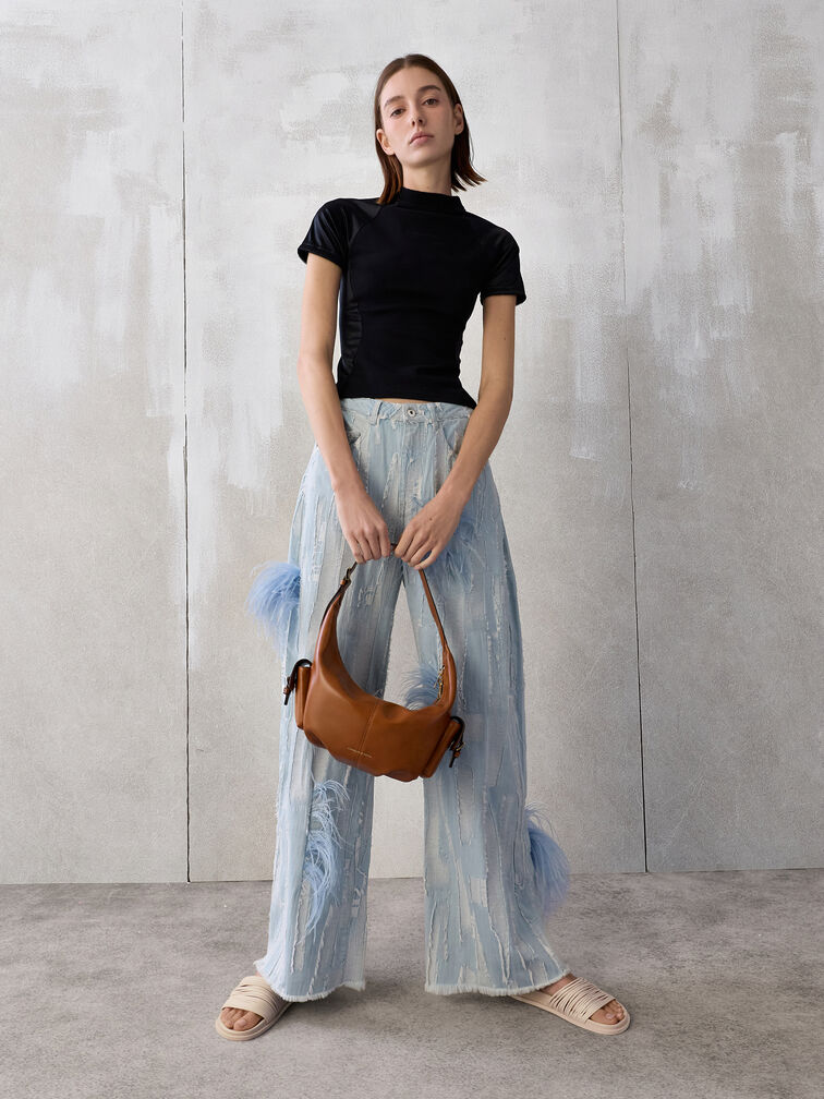 T&uacute;i đeo ch&eacute;o Bessie Side-Pocket, Distressed Tan, hi-res