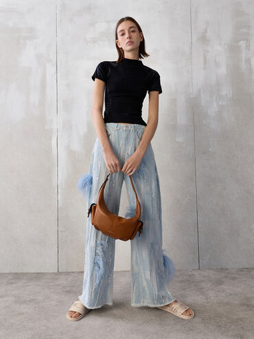 T&uacute;i đeo ch&eacute;o Bessie Side-Pocket, Distressed Tan, hi-res