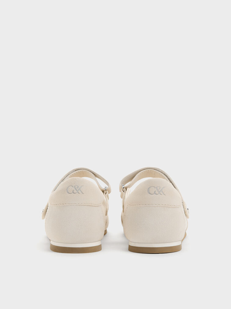 Jace Leather & Suede Mary Jane Sneakers, Chalk, hi-res