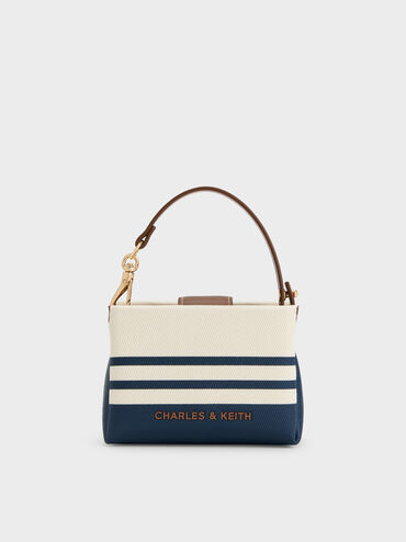 T&uacute;i x&aacute;ch chữ nhật Bosie Canvas Striped, Nhiều m&agrave;u, hi-res