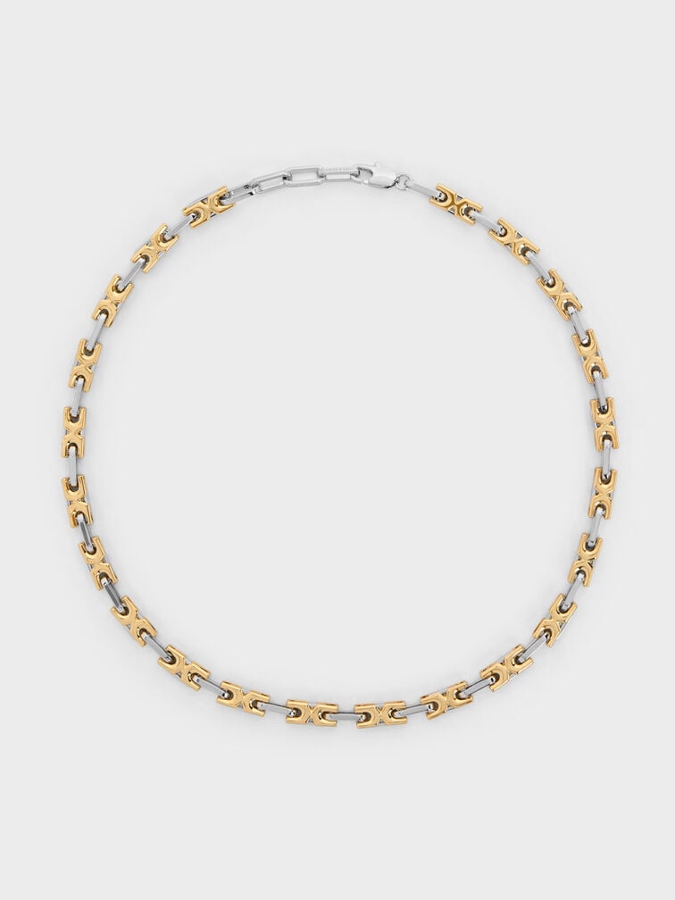 Adalyn Two-Tone Interlocking Necklace, Multi, hi-res