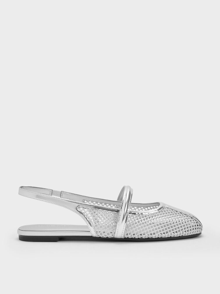 Gi&agrave;y sandals mũi tr&ograve;n Ellory, Bạc, hi-res