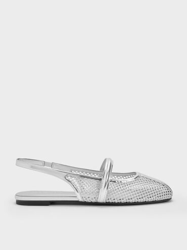 Gi&agrave;y sandals mũi tr&ograve;n Ellory, Bạc, hi-res