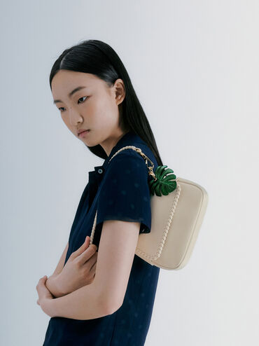 Blume Braided Shoulder Bag, Cream, hi-res