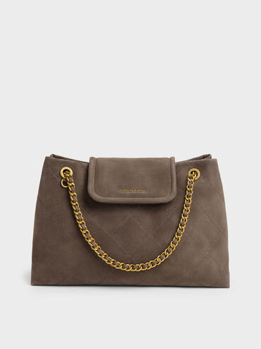 T&uacute;i đeo vai nắp gập Large Apfra, Stone Grey, hi-res