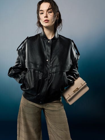 T&uacute;i x&aacute;ch phom chữ nhật Arlet, N&acirc;u x&aacute;m, hi-res