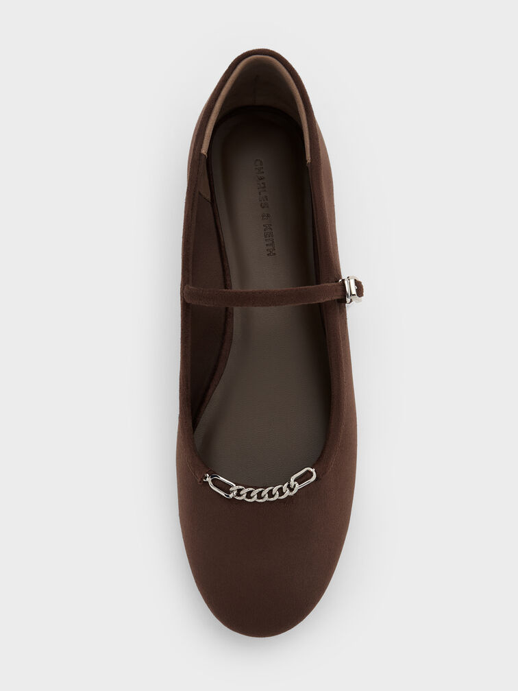 Gi&agrave;y b&uacute;p b&ecirc; đế bệt Shila, Dark Brown Textured, hi-res