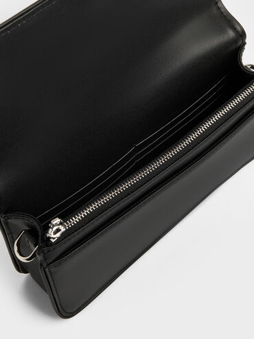 Lane Chain-Handle Wallet, Noir, hi-res