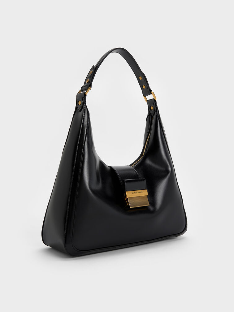 Charlot Hobo Bag, Black, hi-res