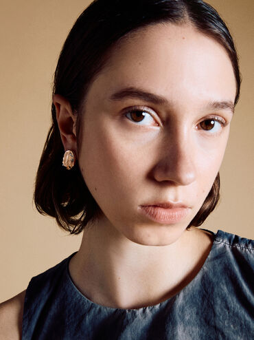 Khuyên tai Ottilie, Vàng hồng, hi-res