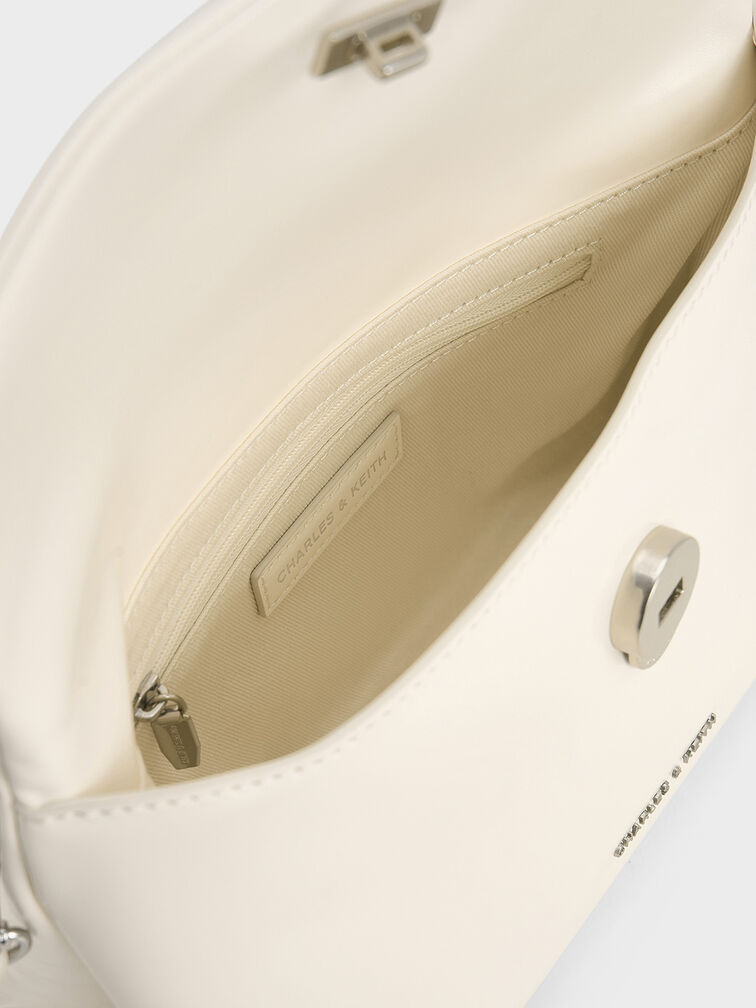 T&uacute;i x&aacute;ch h&igrave;nh thang Andromeda Chunky-Chain Top, Kem, hi-res