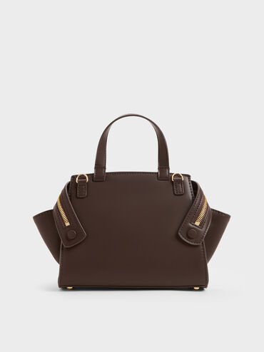 Pansy Two-Tone Trapeze Top Handle Bag, Sahara Sand, hi-res