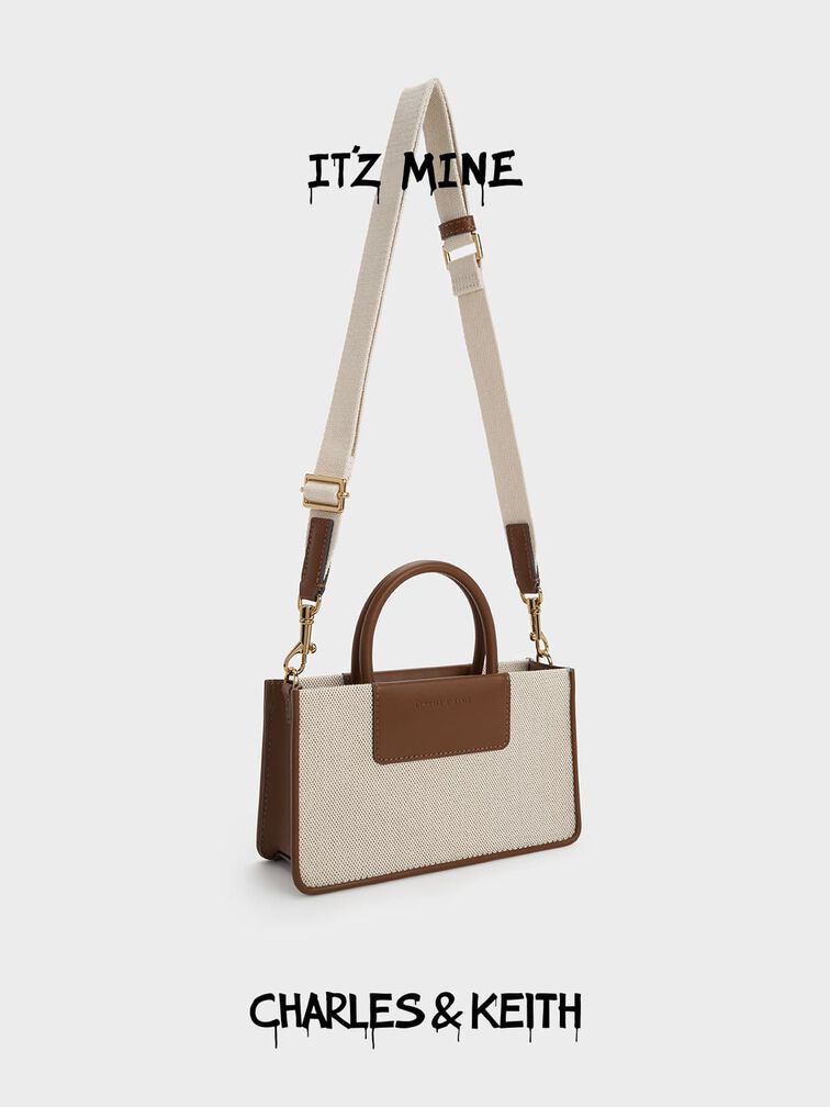 Mini Astra Canvas Tote Bag, Chocolate, hi-res