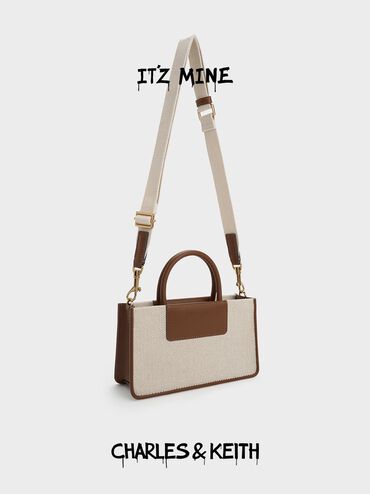 Mini Astra Canvas Tote Bag, Chocolate, hi-res