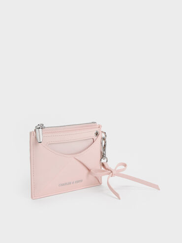 V&iacute; đựng thẻ Hazel Bow Panelled, Soft Pink, hi-res