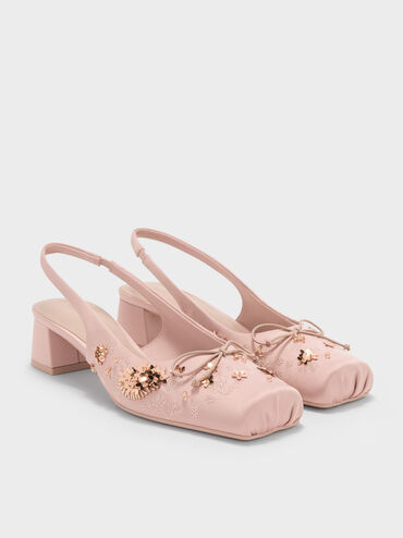 Gi&agrave;y sandals cao g&oacute;t mũi vu&ocirc;ng Sadira, Hồng nhạt, hi-res