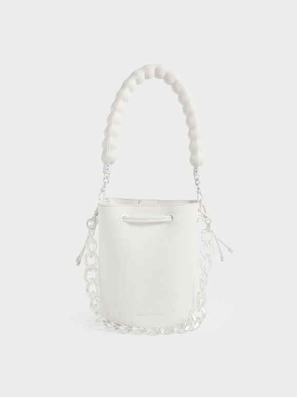 Lana Bucket Bag, White, hi-res